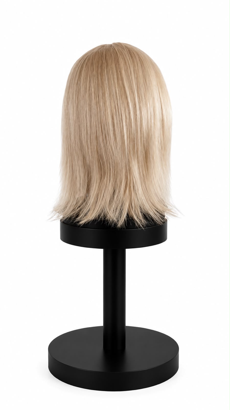 Peluca Media Rubia Ceniza Liso